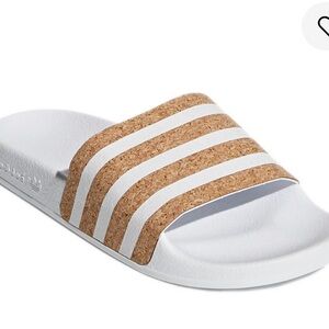 NWT Adidas Adilette Slides 'Cork in Size 8